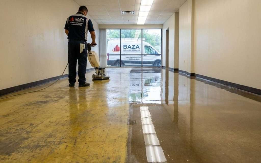 professional janitorial team in clean