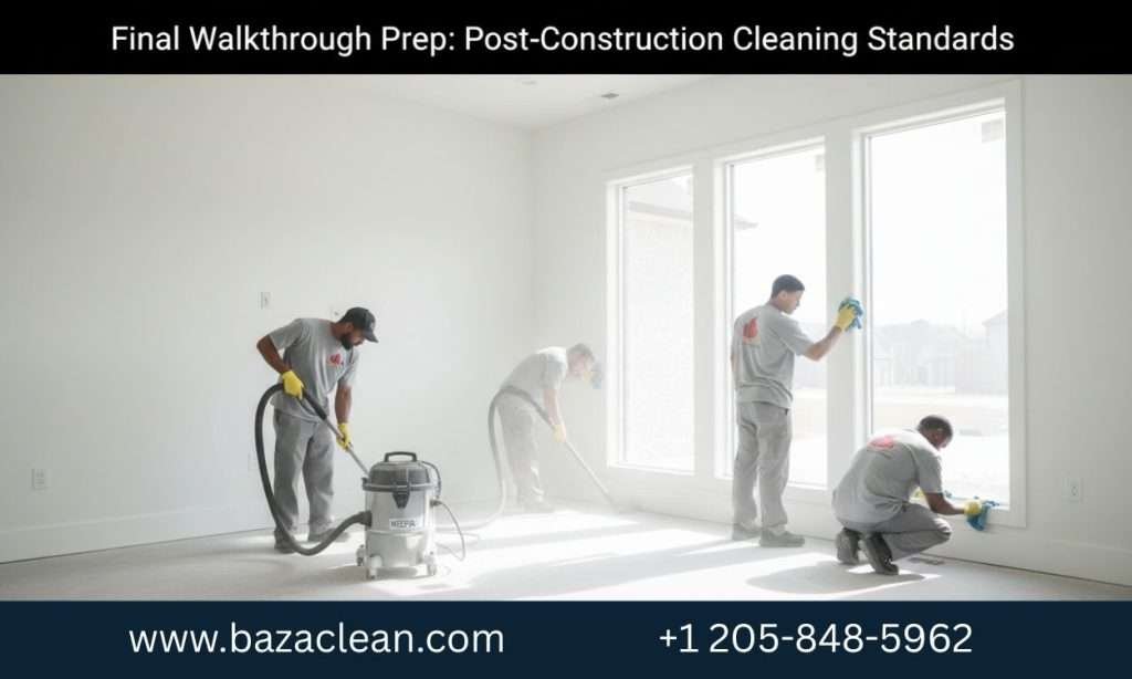 Final Walkthrough Prep Post-Construction Cleaning Standards