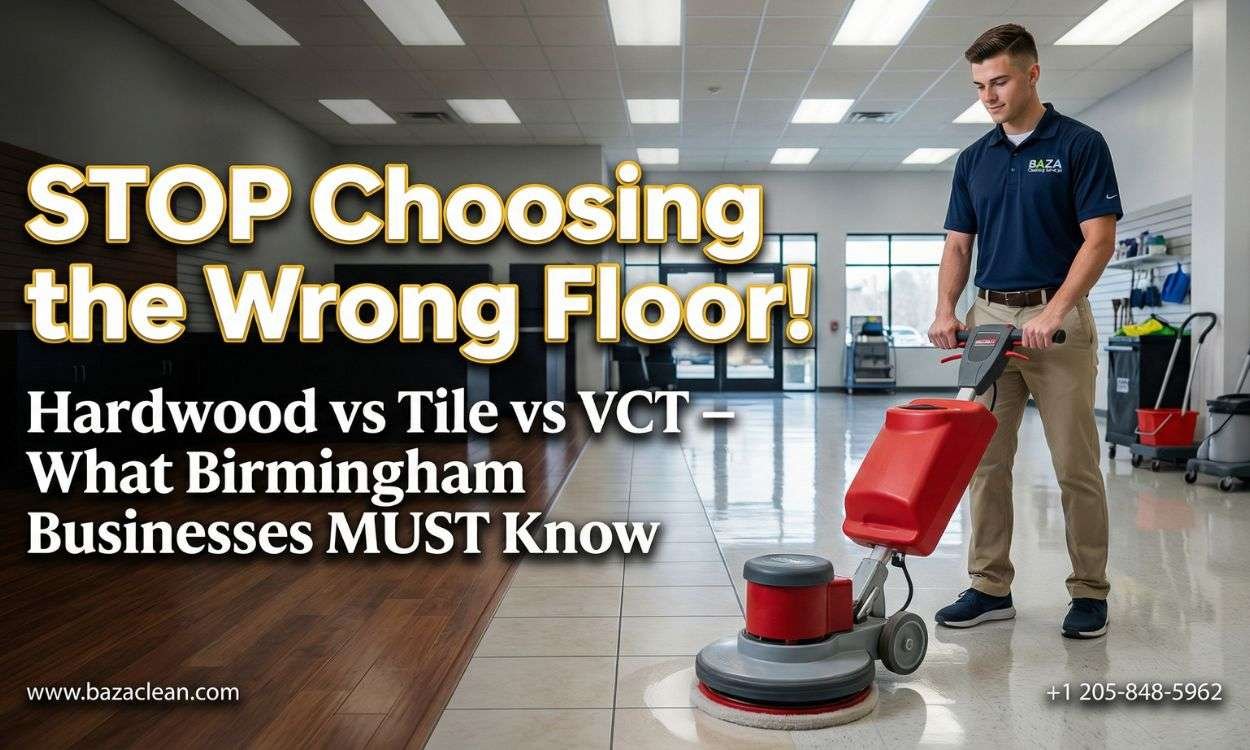 Hardwood vs Tile vs VCT – What Birmingham Businesses MUST Know