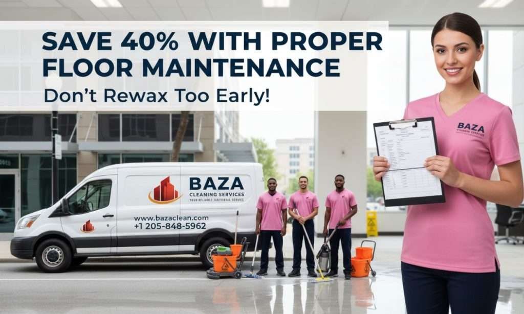 SAVE 40% WITH PROPER FLOOR MAINTENANCE