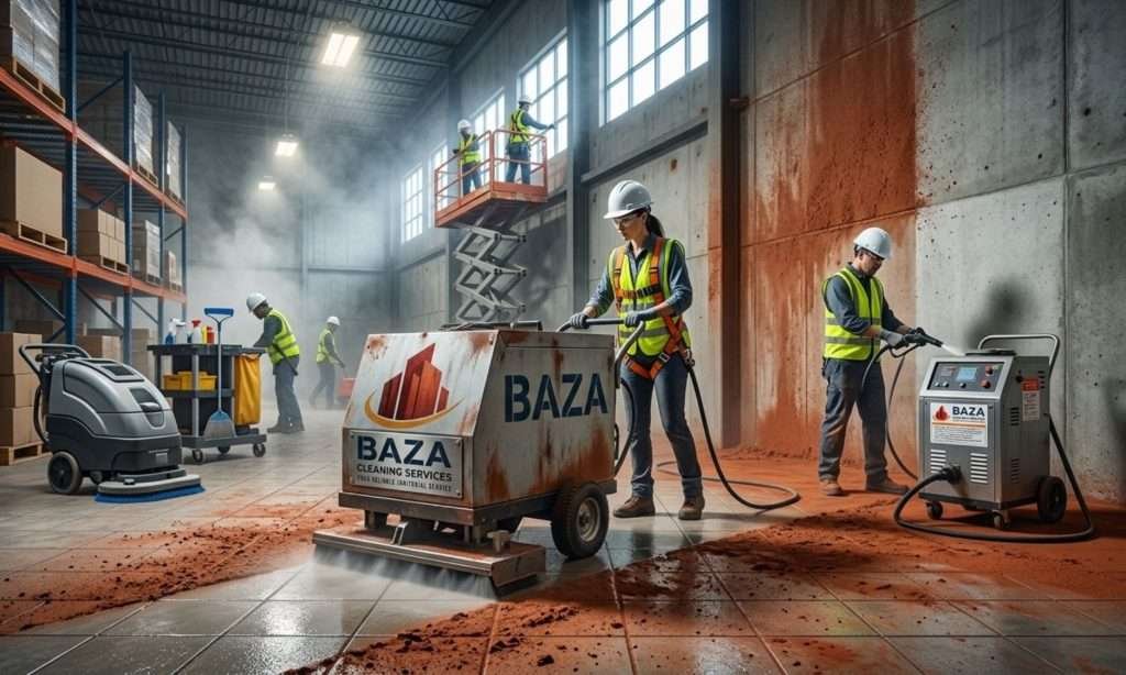BazaClean cleaning services map covering Birmingham AL and nearby areas like Homewood and Hoover