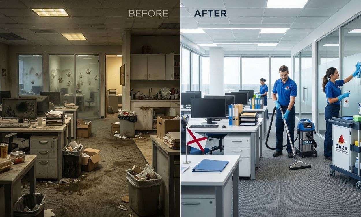 Before and After Commercial Office Cleaning in Adamsville Alabama