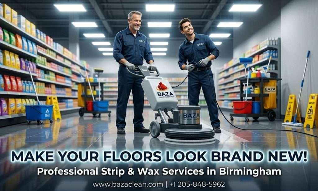 Commercial Floor Strip and Wax Services in Birmingham