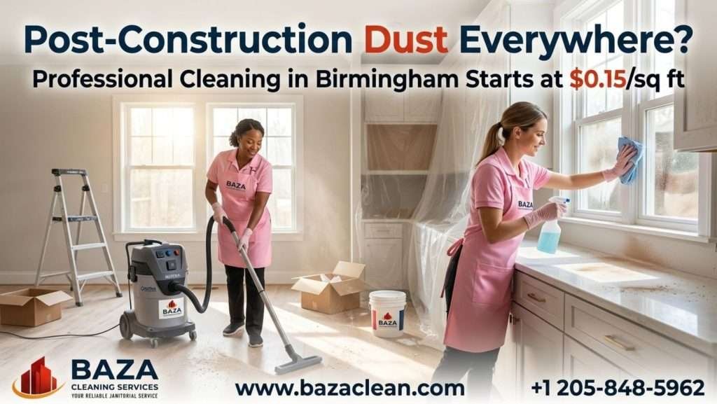 Post-Construction Cleaning in Birmingham – Removing Dust and Debris After Renovation