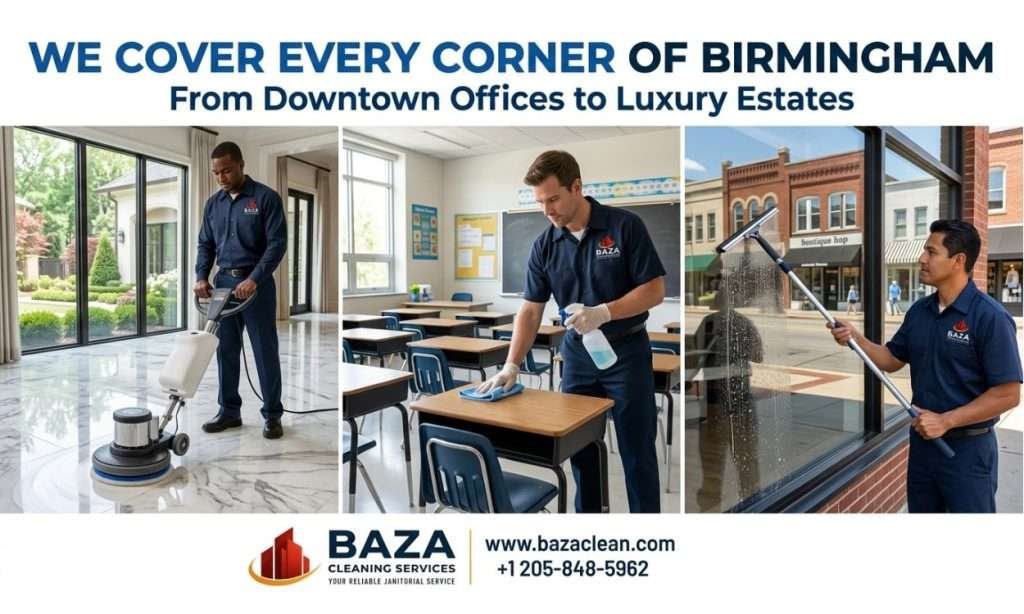 WE COVER EVERY CORNER OF BIRMINGHAM Professional Cleaning Services in Mountain Brook, Vestavia Hills & Homewood