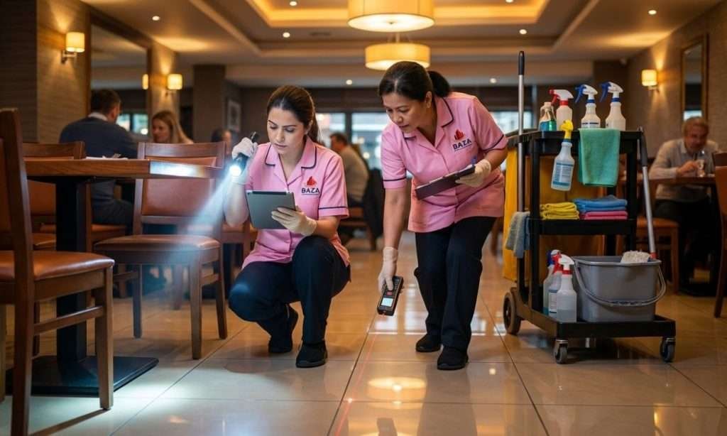 commercial cleaning walkthrough inspection restaurant Birmingham Alabama janitorial quote evaluation