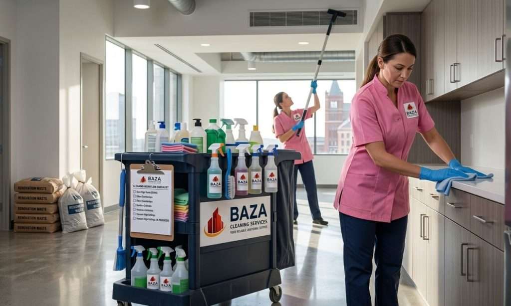 post construction cleaning checklist steps Birmingham contractors deep cleaning