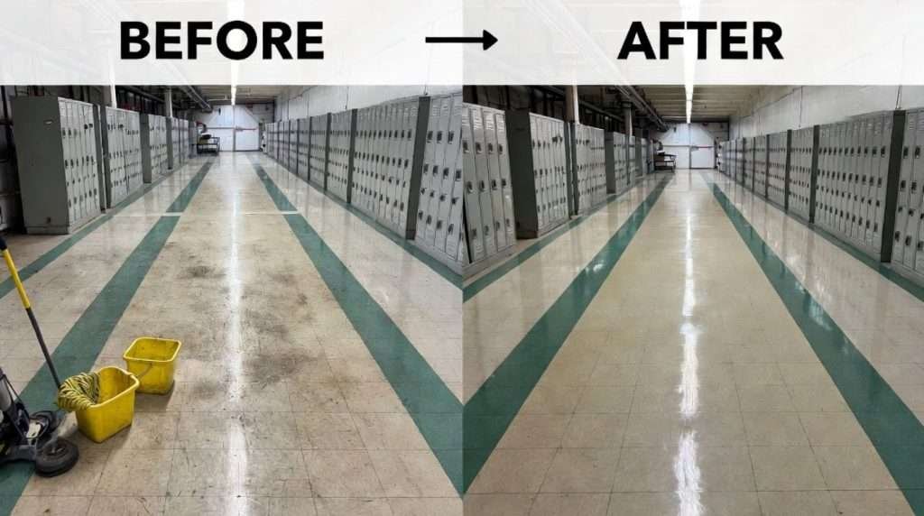 Floor Stripping, Waxing
