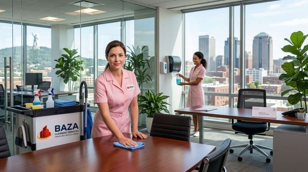 How to choose a cleaning company in Birmingham Alabama with female cleaners in pink