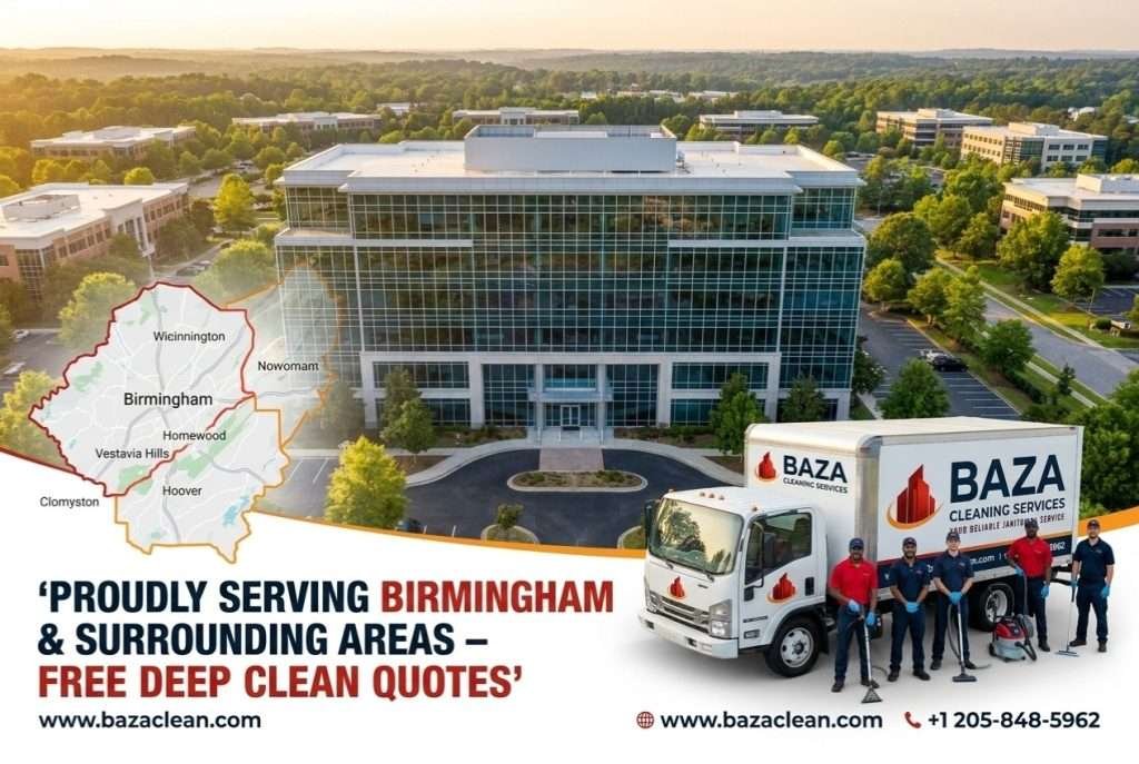Professional 7-day preparation checklist for Birmingham AL office deep cleaning