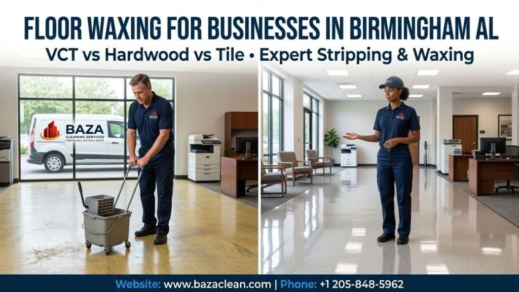 Professional VCT floor stripping and waxing services in Birmingham AL