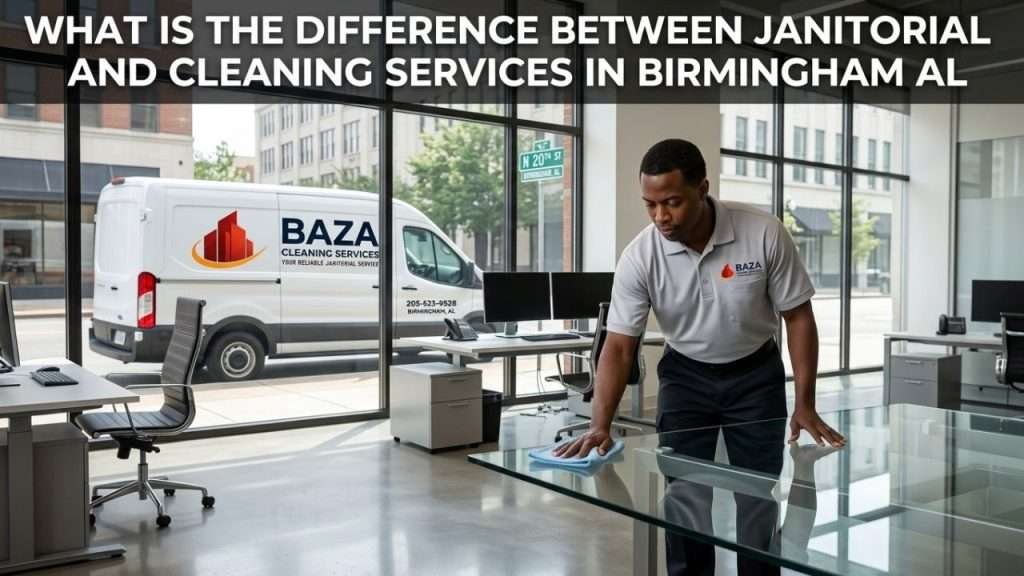 Difference between janitorial and cleaning services in Birmingham AL