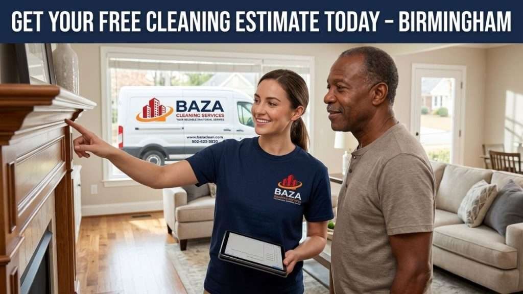 Free on-site cleaning estimate assessment in Birmingham AL by Baza Clean