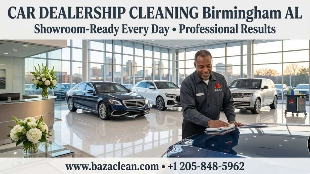 Professional car dealership cleaning in Birmingham AL