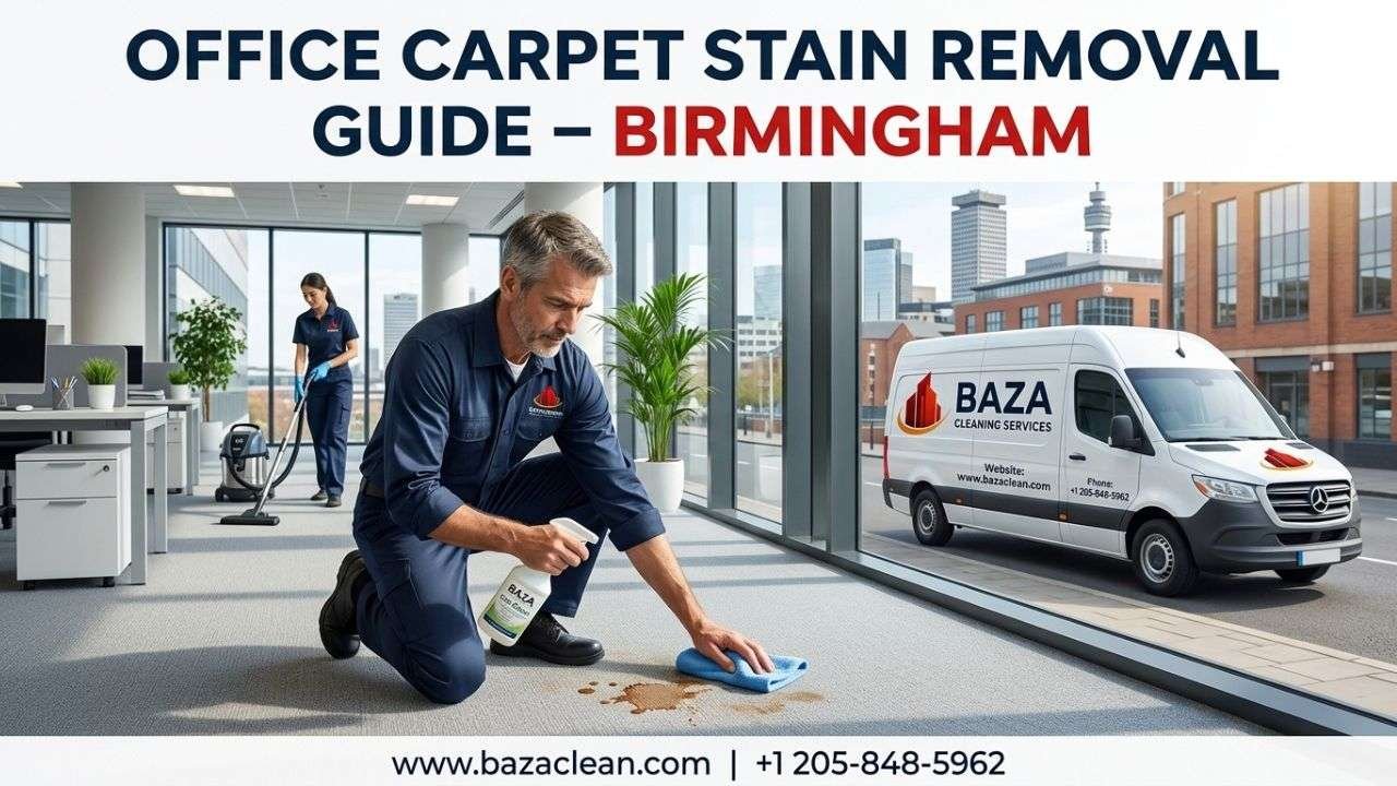 Professional office carpet stain removal guide for Birmingham businesses