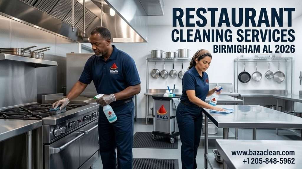 Professional restaurant cleaning team at work in Birmingham Alabama