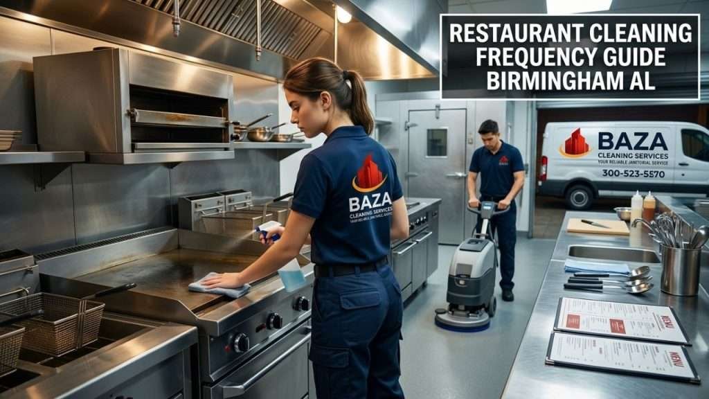 Professional restaurant cleaning team demonstrating daily