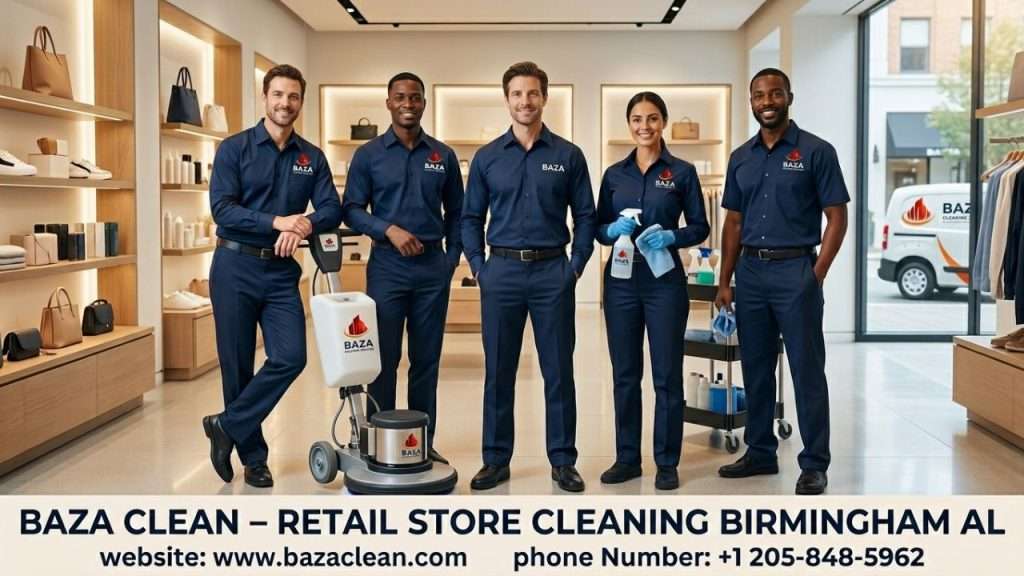 Trusted Baza Clean team providing professional retail store
