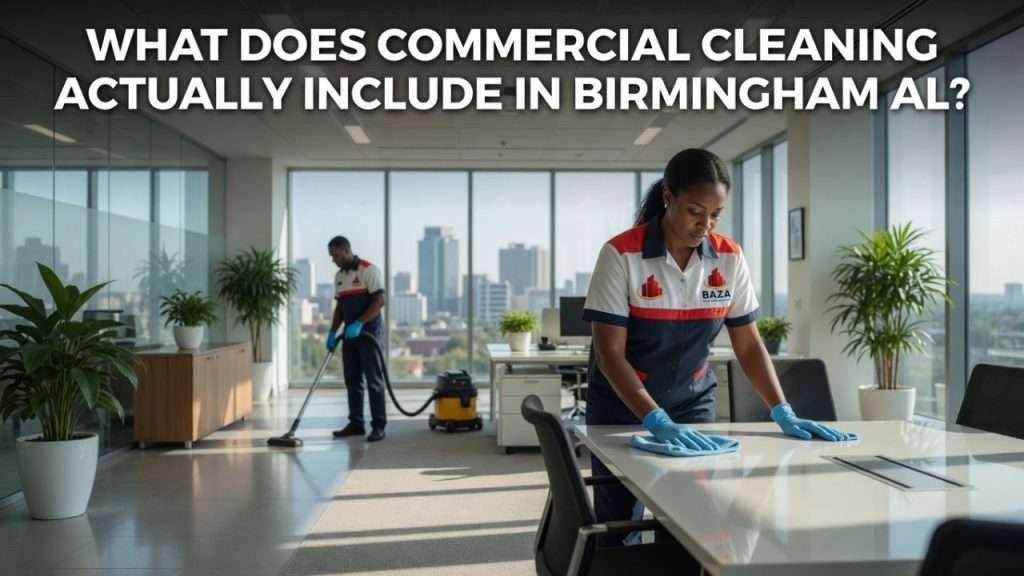What does commercial cleaning actually include in Birmingham