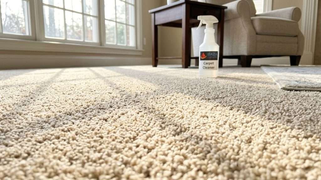 Clean carpet with no recurring stains after professional cleaning in Birmingham AL