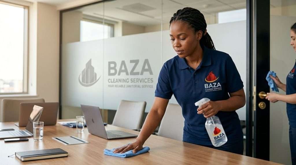 Cleaner disinfecting office surfaces