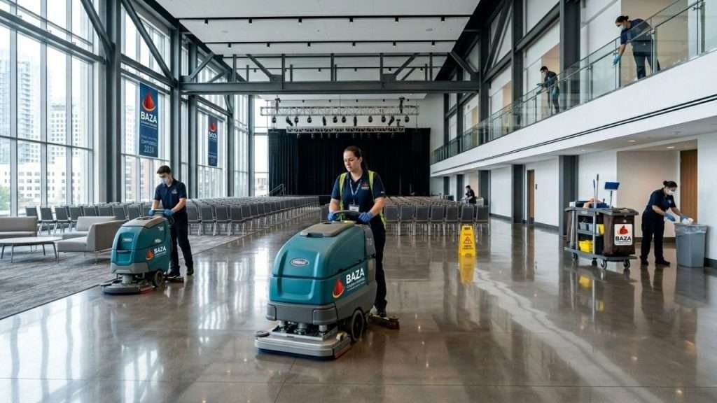 Event venue deep cleaning
