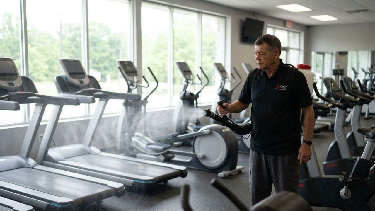 Fitness studio mat and locker room sanitization in Birmingham AL