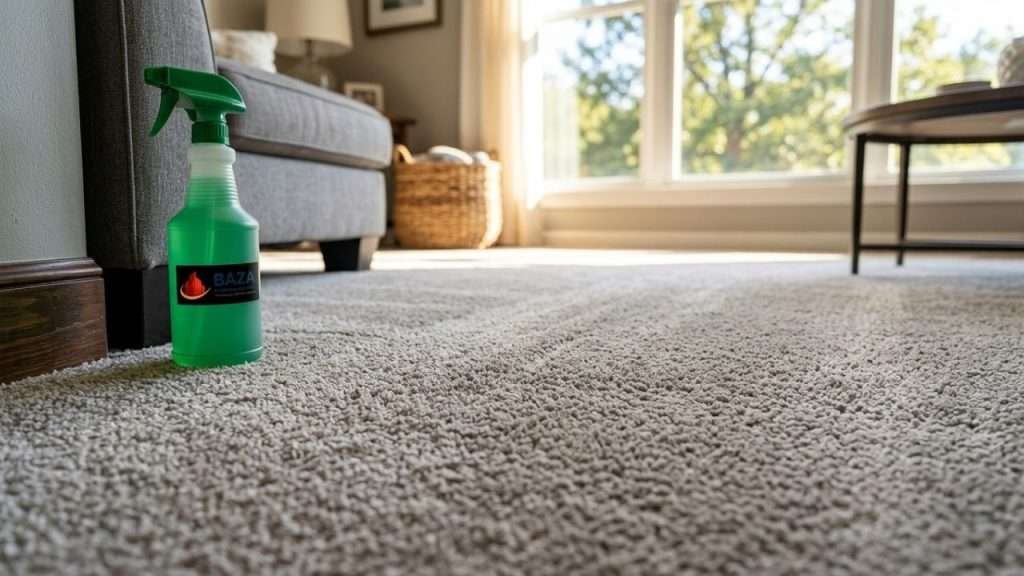 Freshly cleaned carpet after professional allergen removal in Birmingham AL