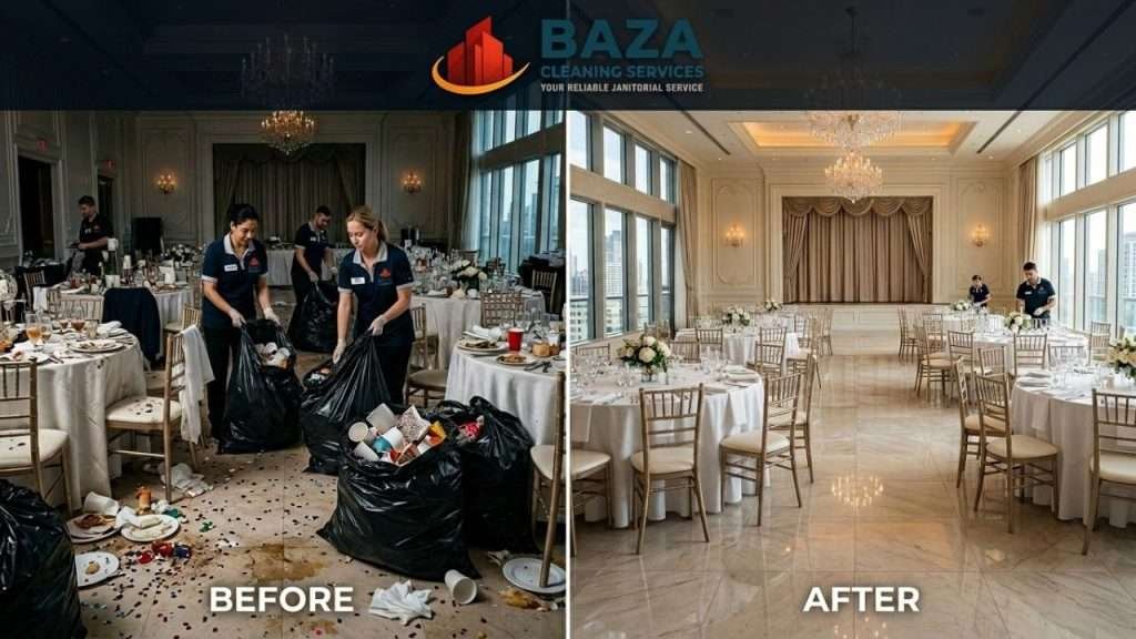 Post-event venue restoration